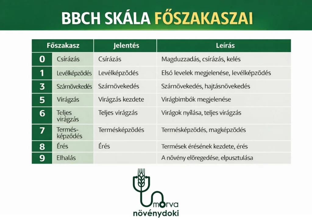 Ha nem találjátok a BBCH skálát az adott növényetekhez akkor itt egy kis segítség, hogy meg tudjátok alkotni saját skálátokat.