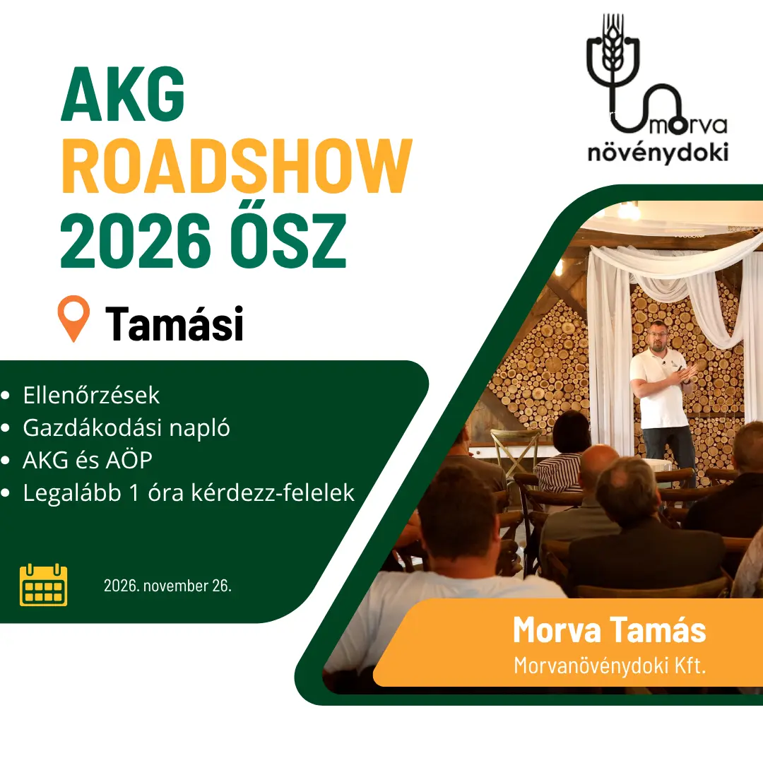 AKG Roadshow 2026 Ősz Tamásiban – Morva Tamás előadása az AKG ellenőrzésekről, a gazdálkodási naplóról és az AÖP-ről