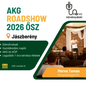 AKG Roadshow 2026 Ősz Jászberényben – Morva Tamás előadása az AKG ellenőrzésekről, a gazdálkodási naplóról és az AÖP-ről